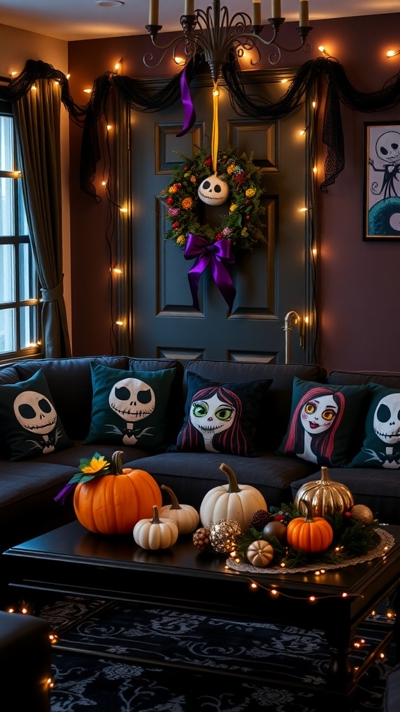 Living room decorated in 